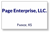 Page Enterprise, LLC. Parker, KS