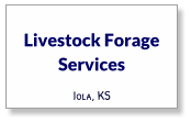 Livestock Forage Services Iola, KS