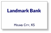 Landmark Bank Mound City, KS