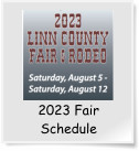 2023 Fair Schedule
